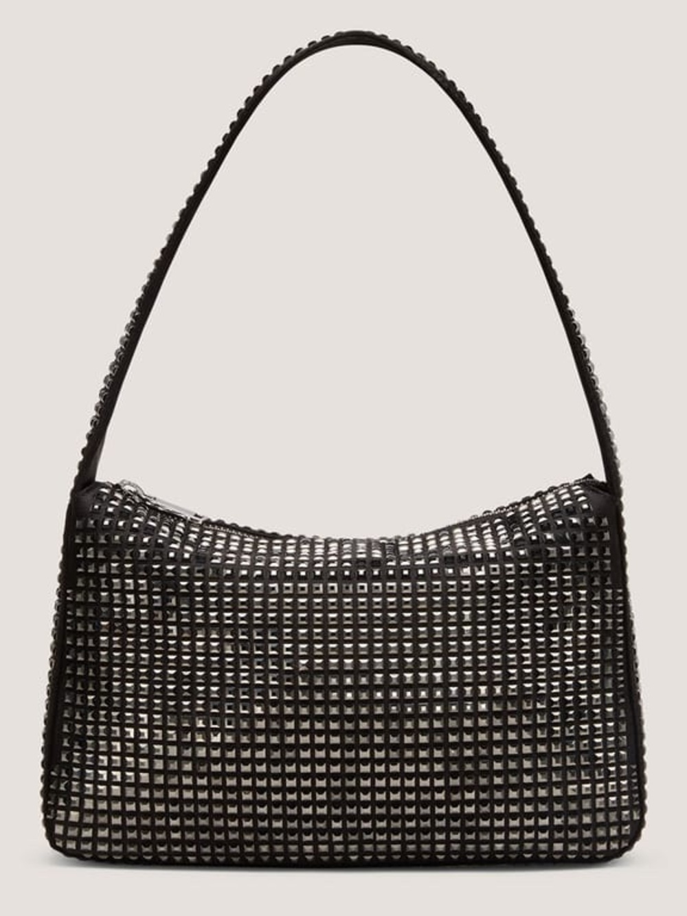 Stuart Weitzman: Black Studded Shoulder Bag